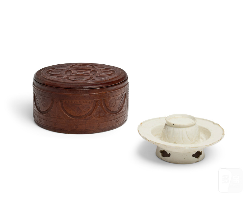 宋/金 定窯白釉盞托  CHINA, SONG-JIN DYNASTY (960-1234) - 图1